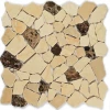Мозаика Bonaparte Каменная мозаика Rim IV матовая бежевая 30,5х30,5 см