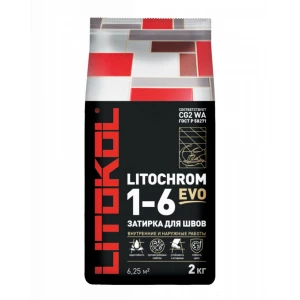 Затирка для швов Litokol Litochrom 1-6 EVO LE.140 Мокрый асфальт L0500160002 2 кг