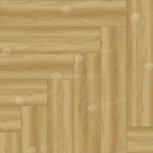 Каменный SPC ламинат Alpine Floor Parquet Light синхронное тиснение Дуб Поллукс ЕСО 13-28 43 класс 4 мм 1.95 кв.м 60х12.5 см