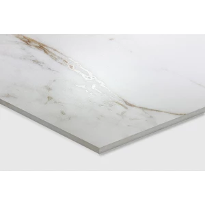 Керамогранит Creanza Enfold Statuario Matt Glossy матовый с глянцевым эффектом белый CZ-GL03-B 160х80 см
