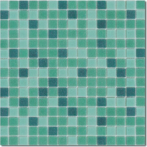 Стеклянная мозаика Rose Mosaic Aquatica Florida R+ сетка 2х2 глянцевая бирюзовая rose-florida 32,7х32,7 см