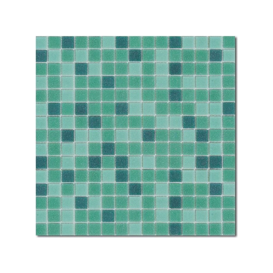 Стеклянная мозаика Rose Mosaic Aquatica Florida R+ сетка 2х2 глянцевая бирюзовая rose-florida 32,7х32,7 см