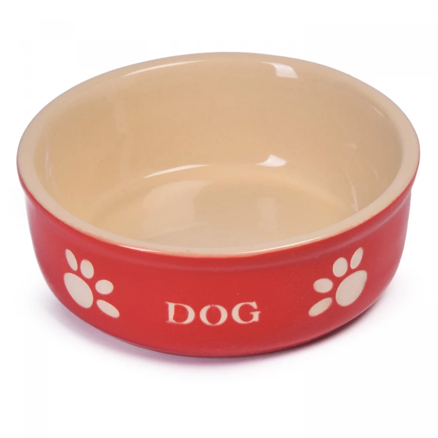 Миска Nobby Dog красная с рисунком керамика 0,24л 