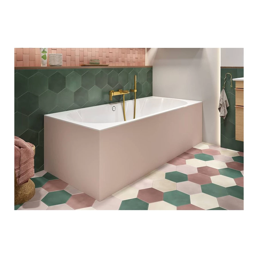 Ванна Villeroy&Boch Oberon 2.0 с ножками материал кварил Quaryl® слив перелив ножки UBQ180OBR2DV-01 180x80 см