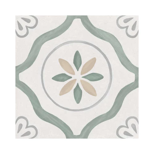 Керамогранит Harmony Peronda Sirocco Green Petals серо-зеленый 3386036157 22,3х22,3 см