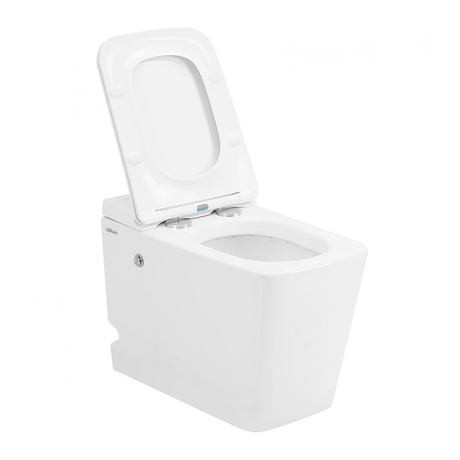 Унитаз Abber Rechteck приставной белый с импульсным смывом AC1213P