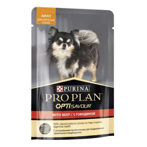 Влажный корм для собак мелких и карликовых пород ProPlan c говядиной в соусе 100 г