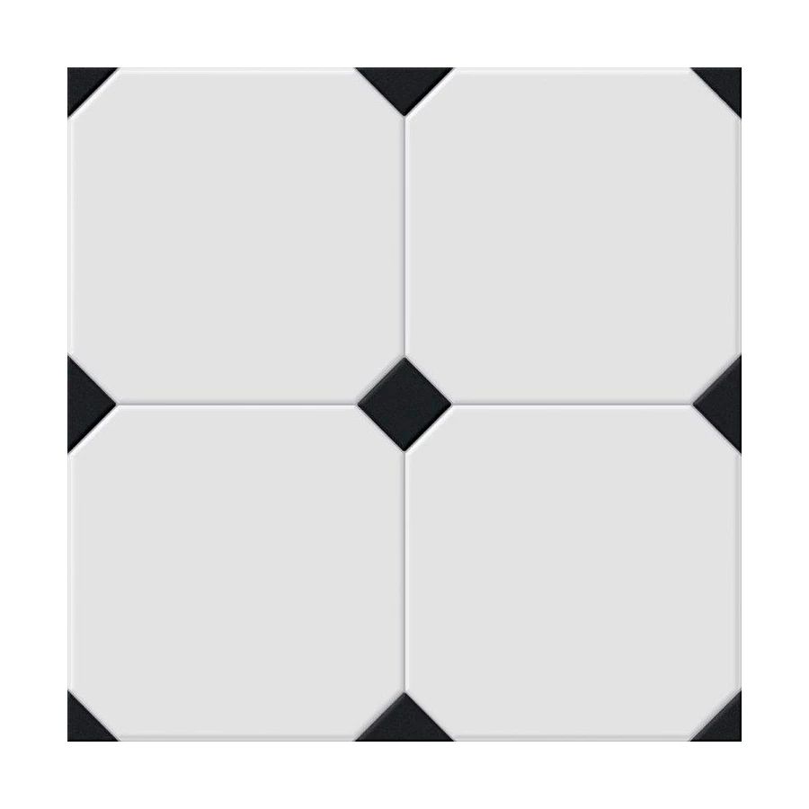 Керамогранит El Molino Betera Black White Satin полуматовый черно-белый 33,3x33,3 см