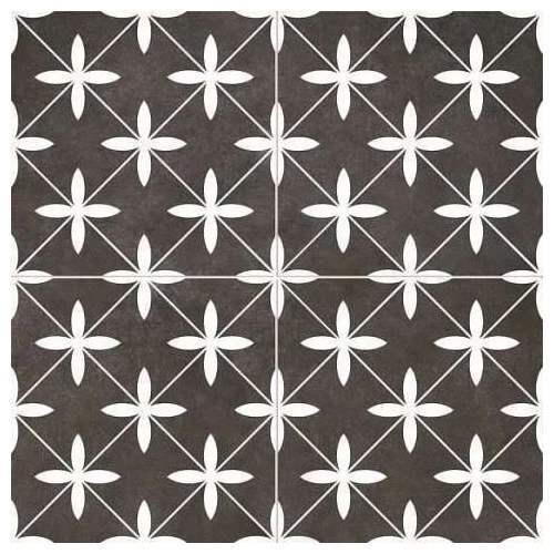 Керамогранит Nice Ker Chic Poole Black полуматовый темно-серый 45,2x45,2 см