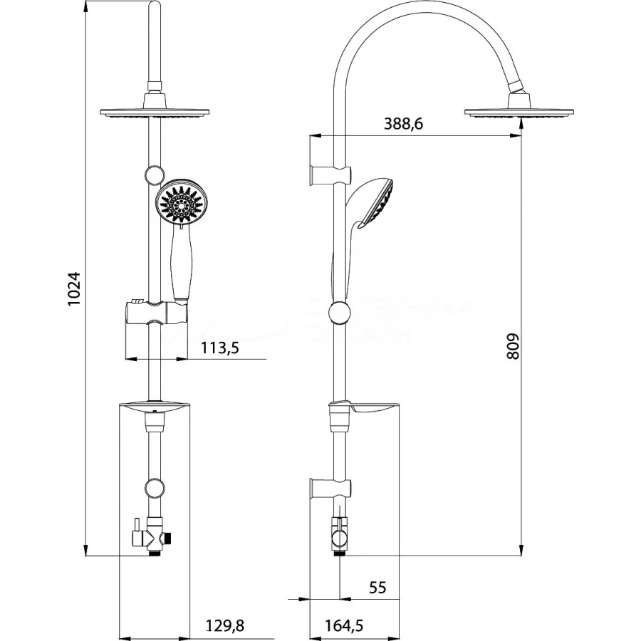 Душевой гарнитур Lemark LM8801C