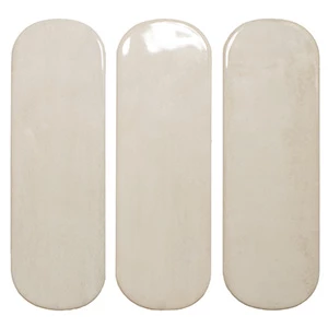 Плитка настенная DNA Calema Oval Greige Gloss глянцевая бежевая 16х5,2 см