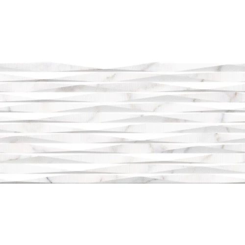 Плитка облицовочная рельефная Alma Ceramica Grigio белый 24,9*50 см