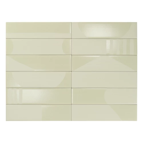 Плитка настенная Smile Tile Ривера Пистачио / Rivera Pistachio матовая светло-зеленая 11539220 30х7,5 см