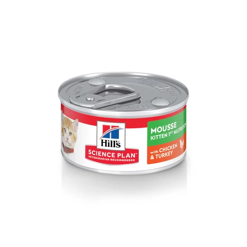 Консервы Hill`s Science Plan Mousse Kitten 1st Nutrition для котят мусс курица и индейка 82 г 