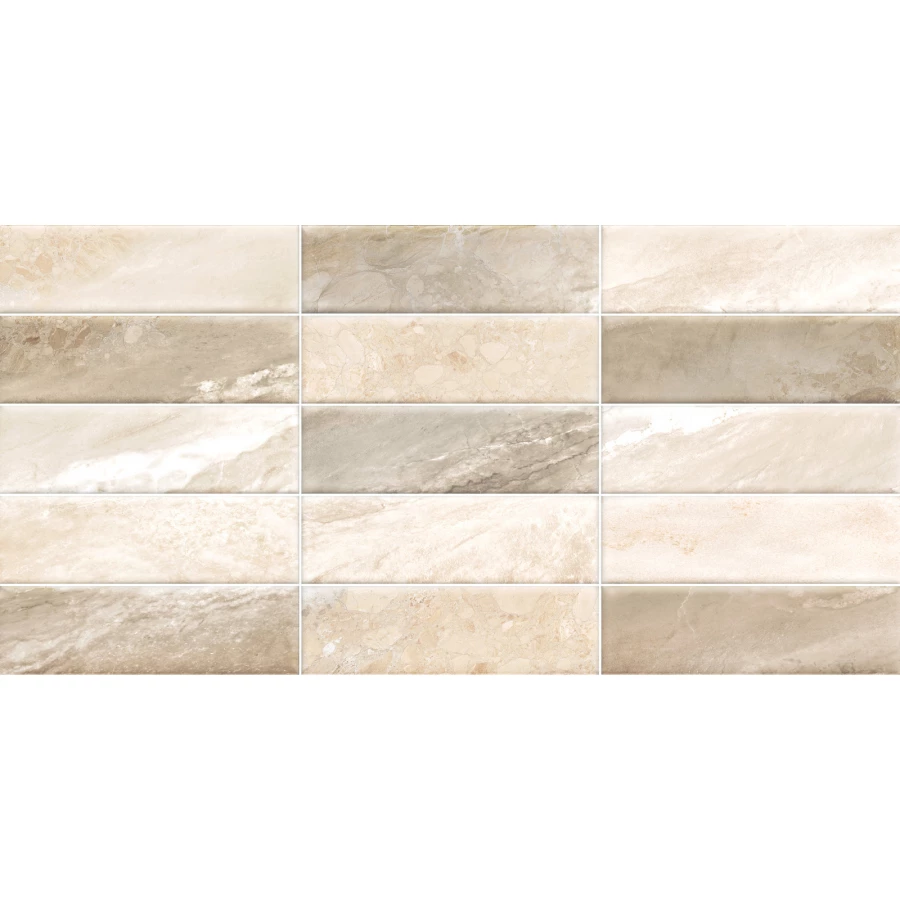 Плитка настенная ALMA Ceramica Adriatic рельефная матовая бежевая TWA3060ADT14 60х30 см