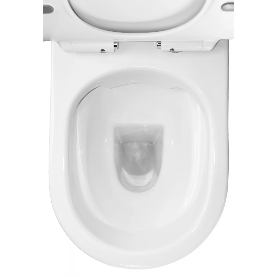 Унитаз-компакт Azario Frento безободковый в комплекте с бачком и сиденьем микролифт AZ-2311 34x65х77 см