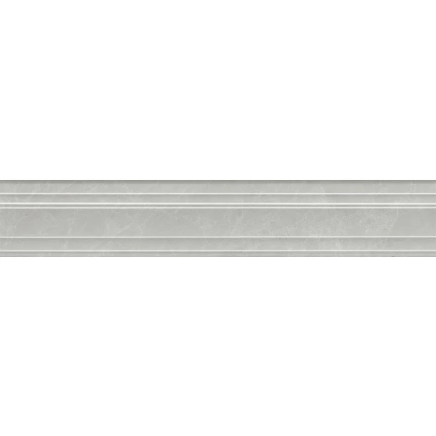 Бордюр багет Kerama Marazzi Монте Тиберио обрезной глянцевый серый BLF023R 40x7,3 см