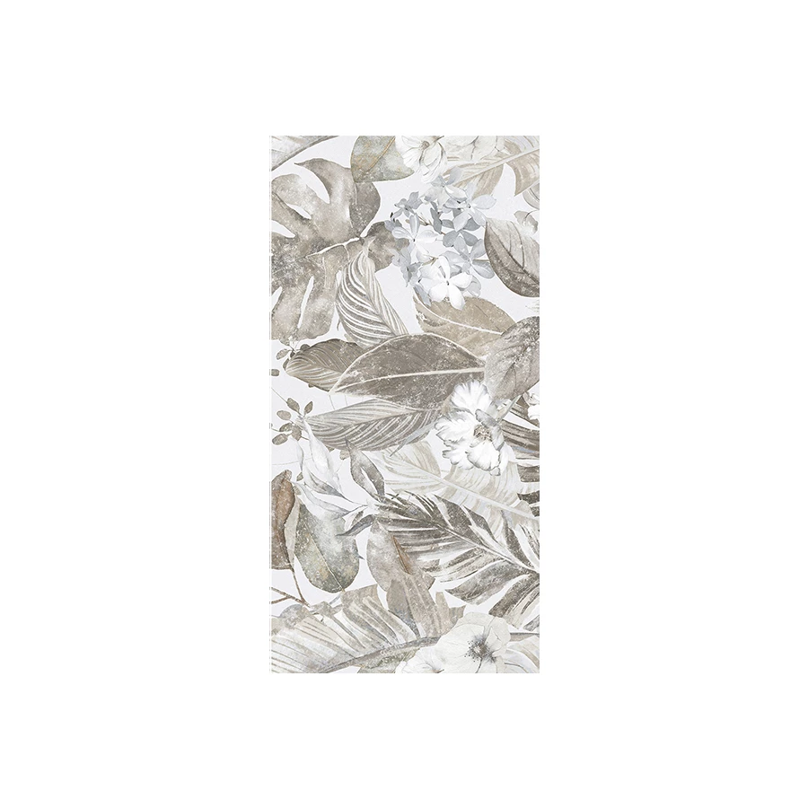 Керамогранит Staro Slim Elite Flower Decor B Matt Face 2 матовый серый 1237225 120х60 см