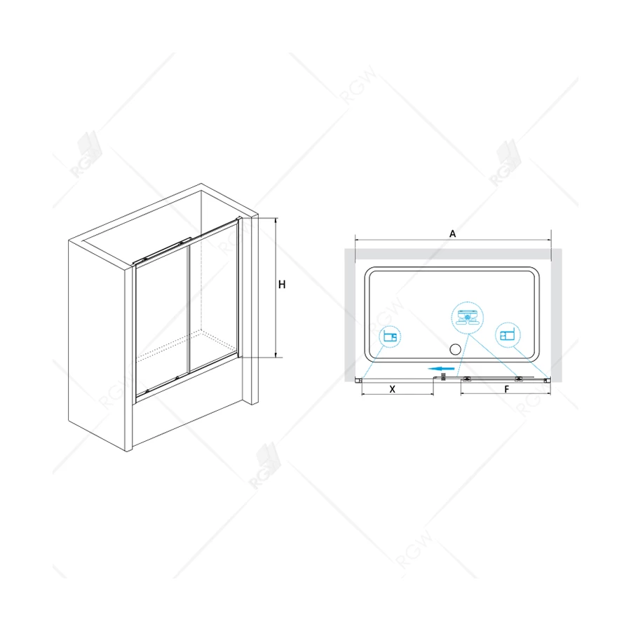 Шторка на ванну RGW SC-42 04114215-11 1500 прозрачное