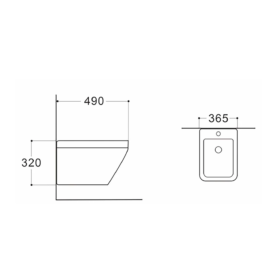 Биде Aquatek Лира белый подвесное крепеж AQ1055-00 49x36.5x32 см