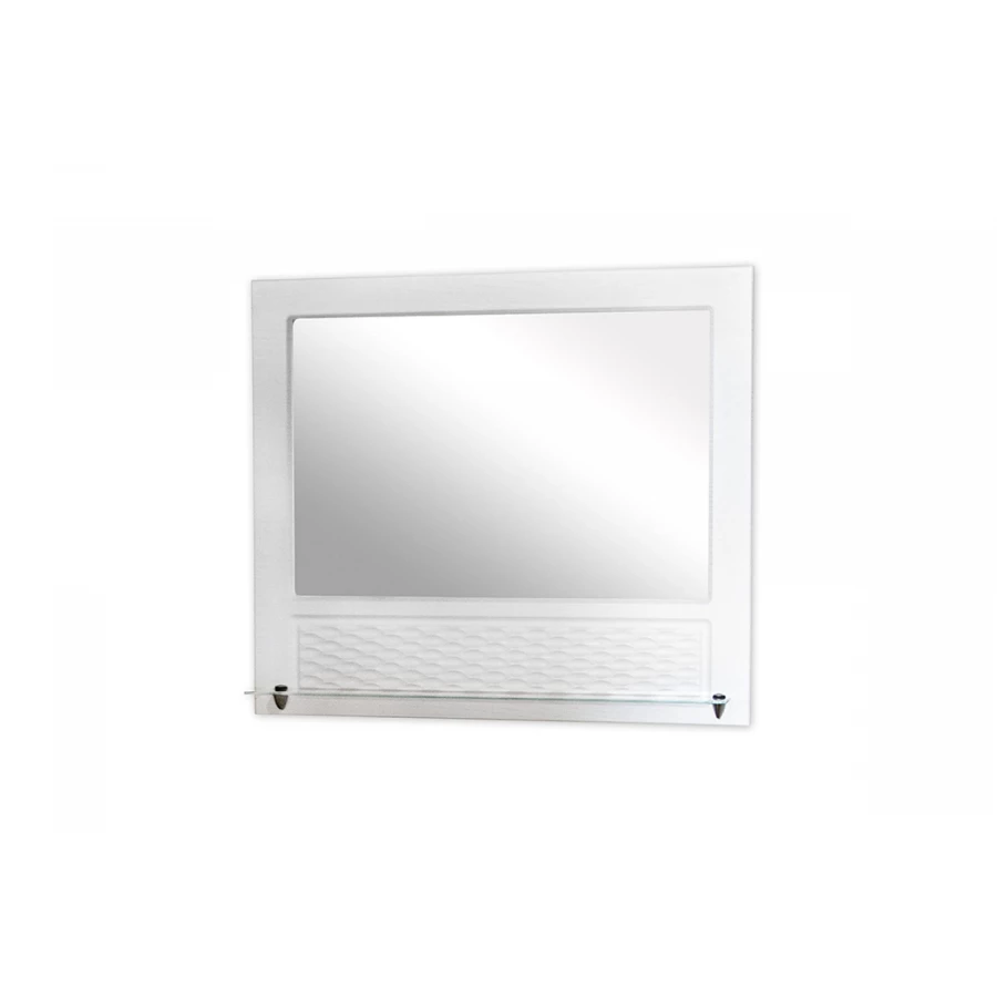 Зеркало MixLine Ладога - 75 с подсветкой белое ПВХ 539850