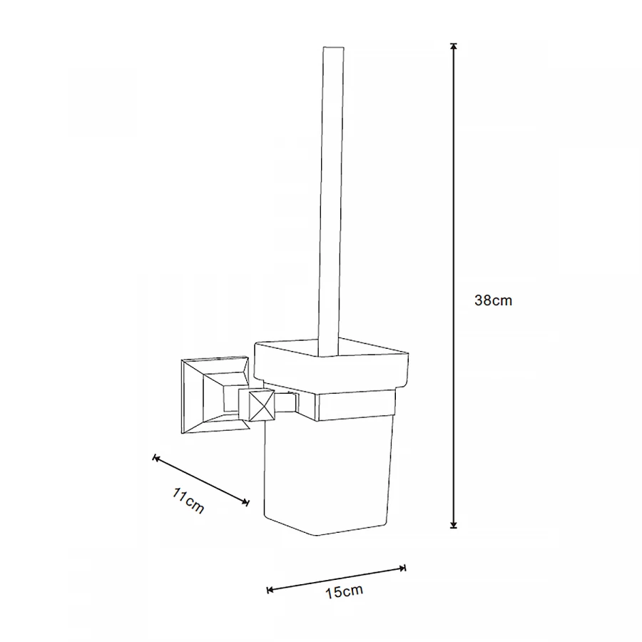 Ерш подвесной Azario Altre со стеклянной колбой хром AZ96013