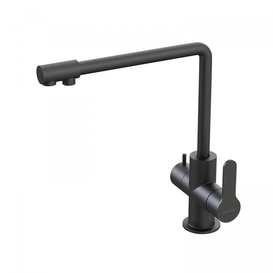 Смеситель для кухни 35k MixLine MLSS-03201 подкл. к фильтру 543619 черный
