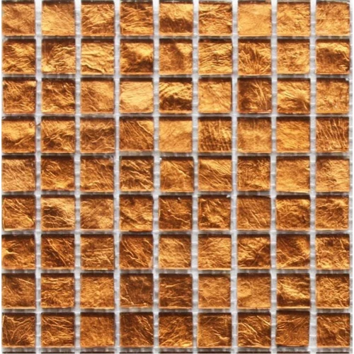 Стеклянная мозаика Art&Natura Murano Specchio 32 15x15 глянцевая оранжевая MS25+31+32-15x15 30х30 см