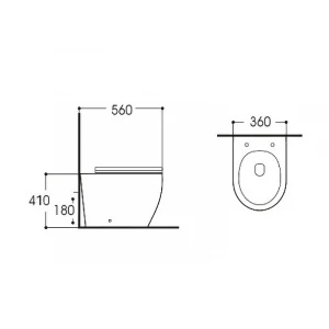 Унитаз напольный Aquatek Европа безободковый тонкое сиденье с механизмом плавного закрывания AQ1902-00
