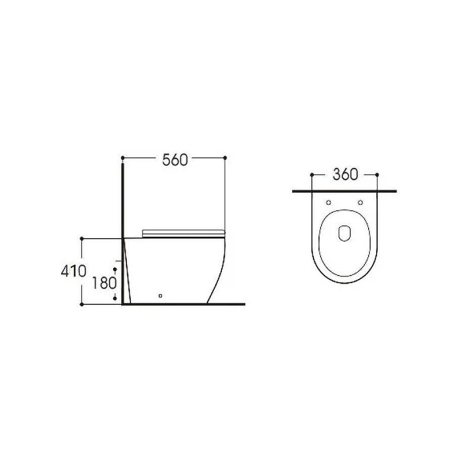 Унитаз напольный Aquatek Европа безободковый тонкое сиденье с механизмом плавного закрывания AQ1902-00