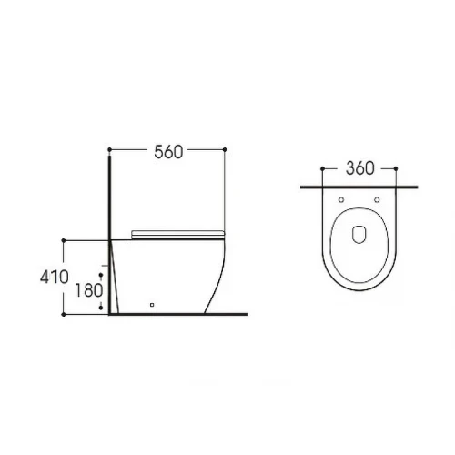 Унитаз напольный Aquatek Европа безободковый тонкое сиденье с механизмом плавного закрывания AQ1902-00