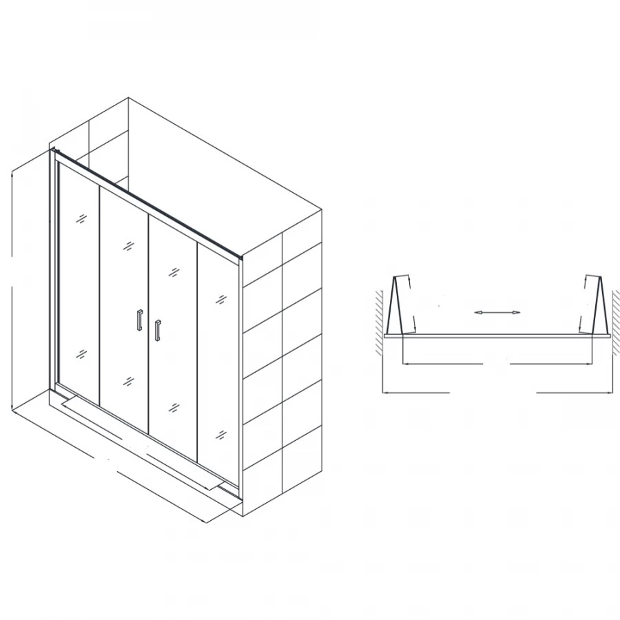 Душевая дверь RGW PA-24 Прозрачное 01902314-11 140х195 см
