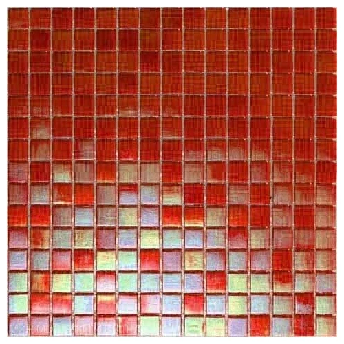 Стеклянная мозаика Rose Mosaic Rainbow сетка 1x1 глянцевая красная WB95rosa 32,7х32,7 см
