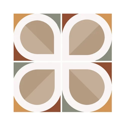 Керамогранит Equipe Bauhome Blatt Warm матовый многоцветный 27691 20x20 см