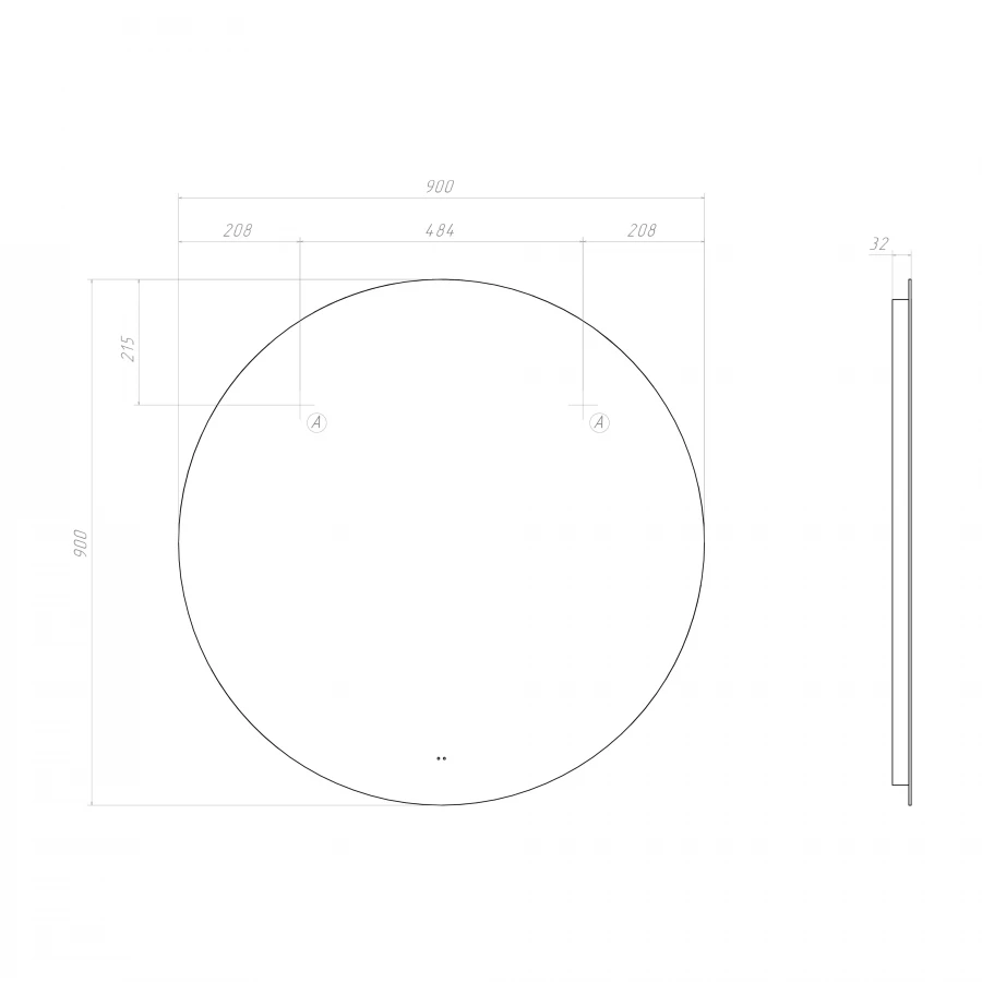Зеркало Vigo Otti Classic 900 086 90x90 см