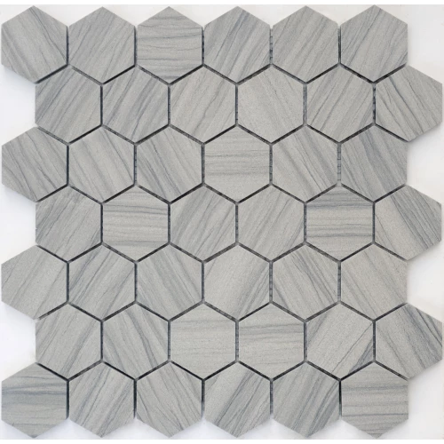 Мозаика из натурального камня LeeDo Ceramica Marmara Grey Pol hex серый 29,2x29,8 см