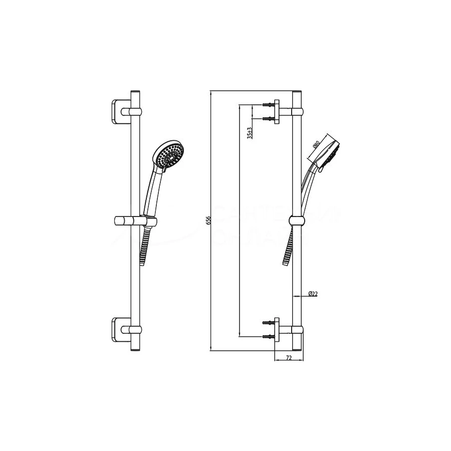 Душевой гарнитур Iddis Bild BIL3F65i16