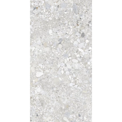 Керамогранит Creanza Gliato Terrazzo Solido матовый с микрогранулами светло-серый SL1001-A 120х60 см