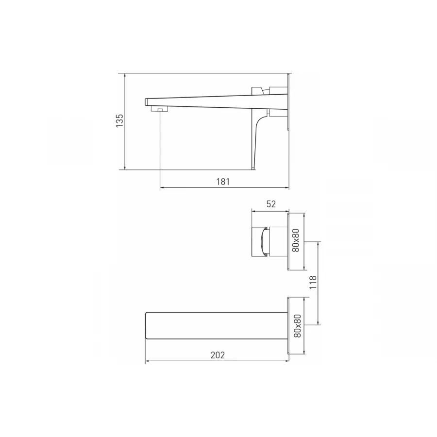Смеситель встраиваемый MixLine ML42-081 Pure 554234