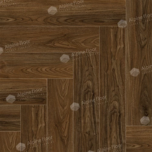 Каменно-полимерная плитка SPC Alpine Floor Nut Орех Кенари коричневая ECO 22-4 MC 43 класс 4 мм