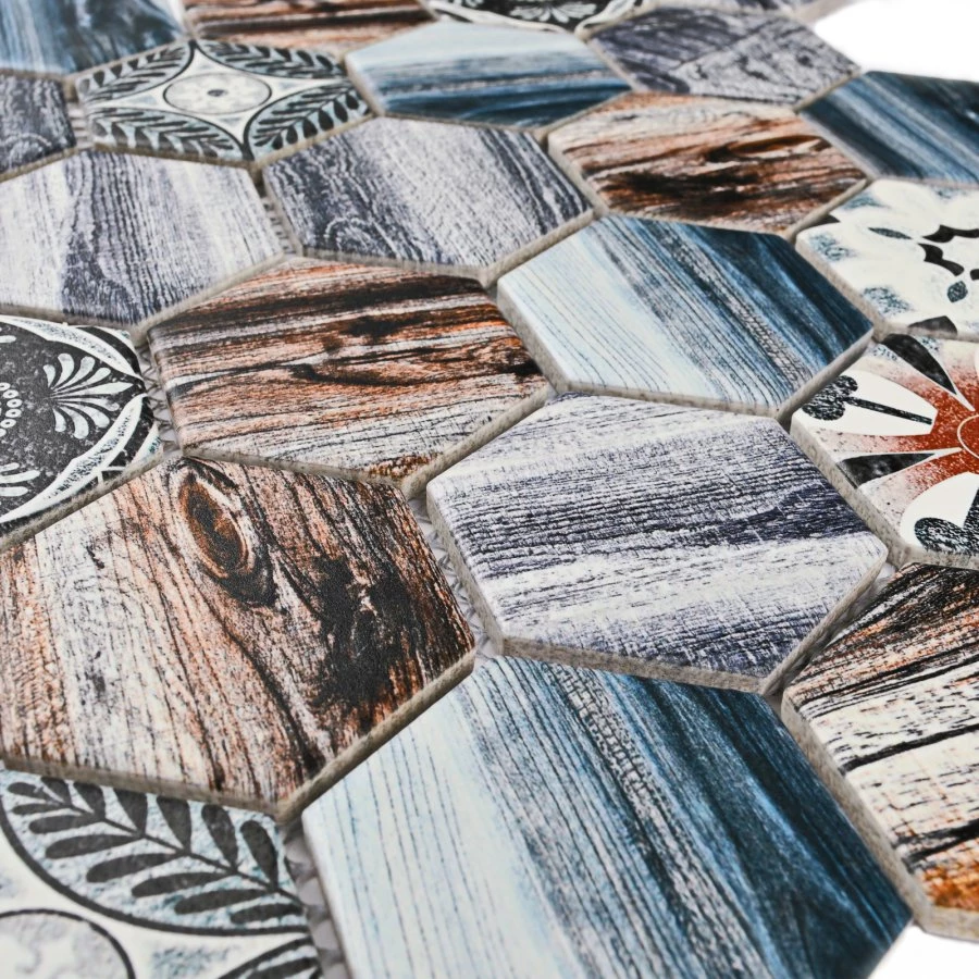 Мозаика Bonaparte Керамогранитная мозаика Mumbai 59х51 матовая многоцветная 28,1х27,1 см