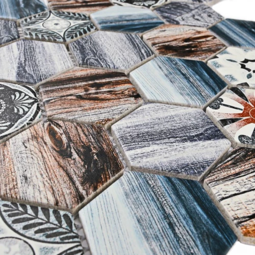 Мозаика Bonaparte Керамогранитная мозаика Mumbai 59х51 матовая многоцветная 28,1х27,1 см