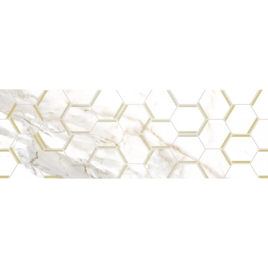 Декор Laparet Adelaida белый 25х75 см