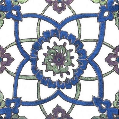 Плитка настенная Kerama Marazzi Альба Декор глянцевый синий HGD/A212/1146H 9,8x9,8 см