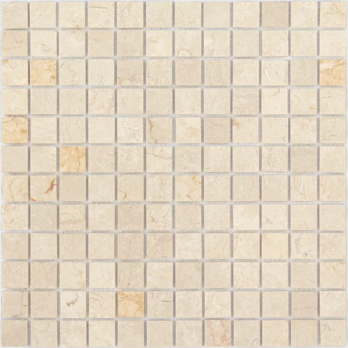 Мазаика Caramelle Mosaic Pietrine Botticino Mat 23x23 матовая бежевая 29,8х29,8 см