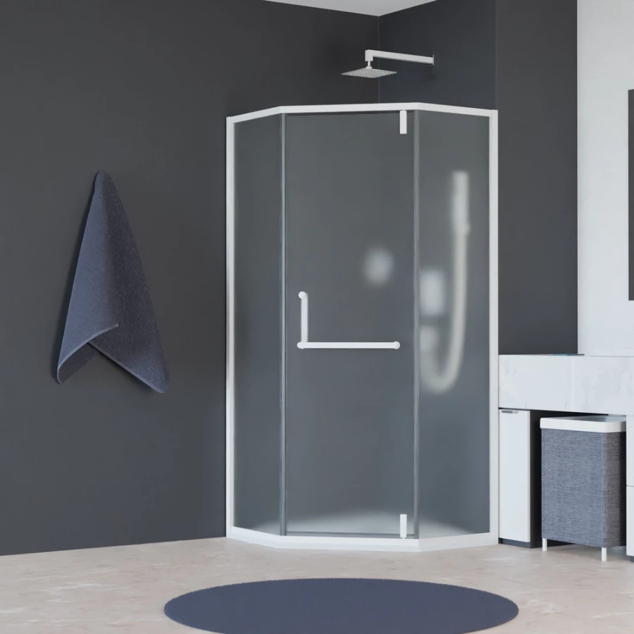 Душевой уголок RGW HO-084W Матовое-Сатинат 350608400-25 100х100 см