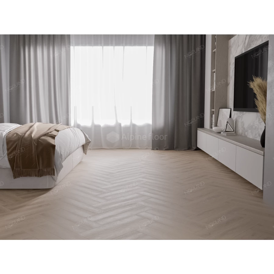 Каменный SPC ламинат Alpine Floor Norland Lagom Parquet Raffinert 1033-4 34 класс 3.5 мм 2.25 кв.м 60х12.5 см