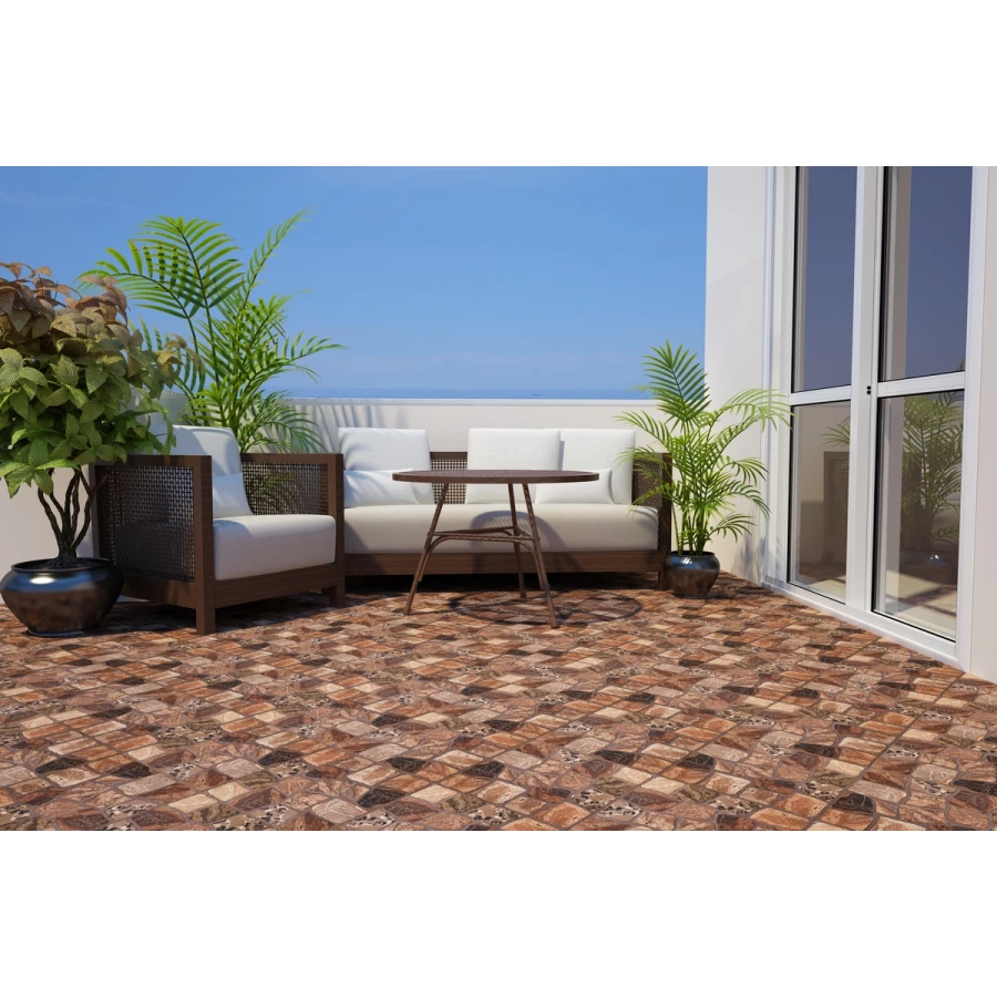 Керамогранит Cersanit Vilio A16427 коричневый рельеф 1,154 м2 17283 29,8х29,8 см