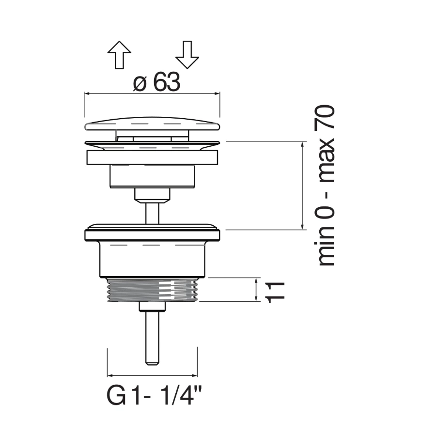 Донный клапан Nobili золото AV00110/11GDP