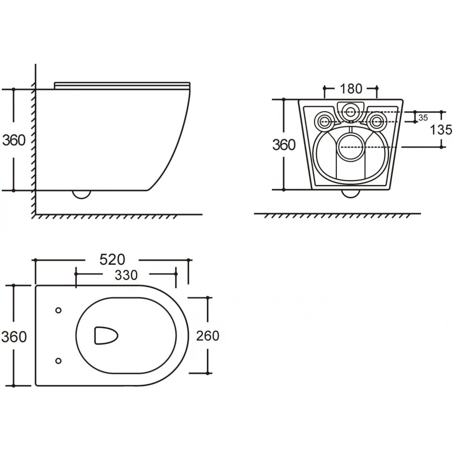 Унитаз подвесной безободковый Creto Logan L5 с крышкой сиденьем микролифт белый 1005-001-L1W